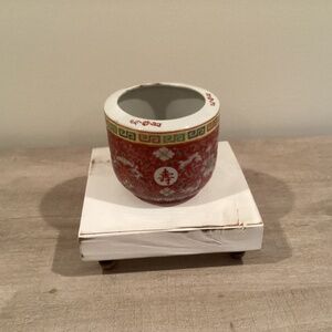 Chinoiserie Multi-Colored Cache Pot